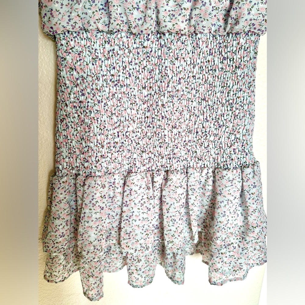 Ruffled Spring Mini Dress - Picture 2 of 4